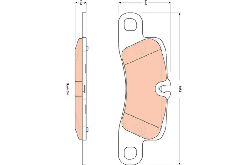 Handler.Part Brake pad set, disc brake TRW GDB1839 1