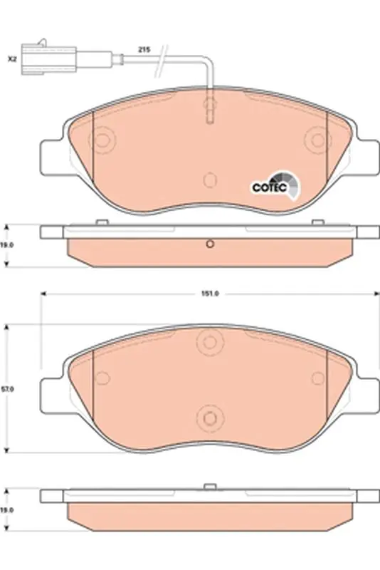 Handler.Part Brake pad set, disc brake TRW GDB1855 1