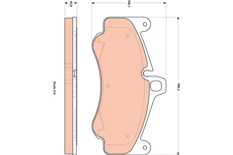 Handler.Part Brake pad set, disc brake TRW GDB1859 1