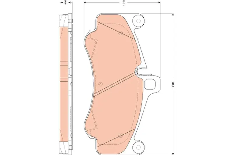 Handler.Part Brake pad set, disc brake TRW GDB1863 1