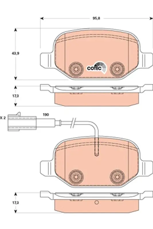 Handler.Part Brake pad set, disc brake TRW GDB1881 1