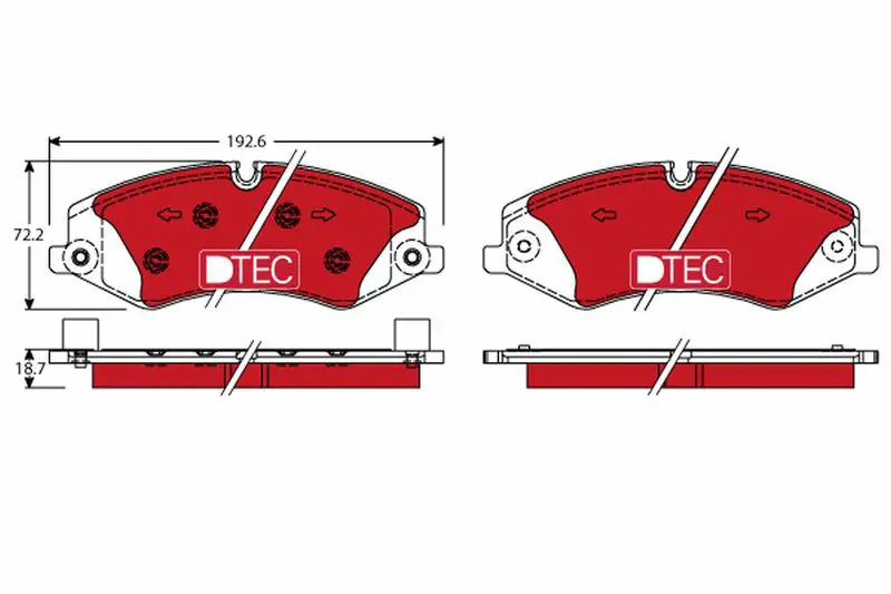 Handler.Part Brake pad set, disc brake TRW GDB1898DTE 1