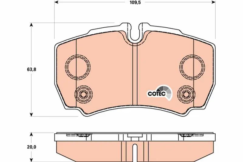 Handler.Part Brake pad set, disc brake TRW GDB1901 1