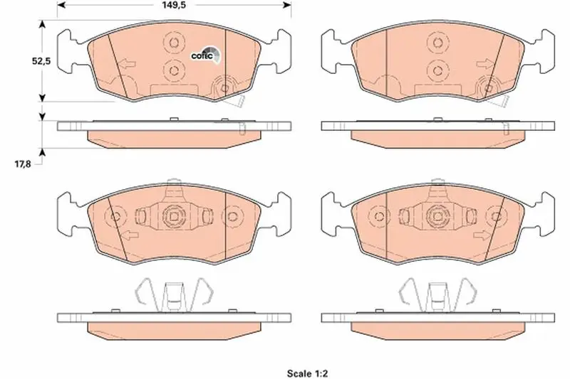 Handler.Part Brake pad set, disc brake TRW GDB1921 1