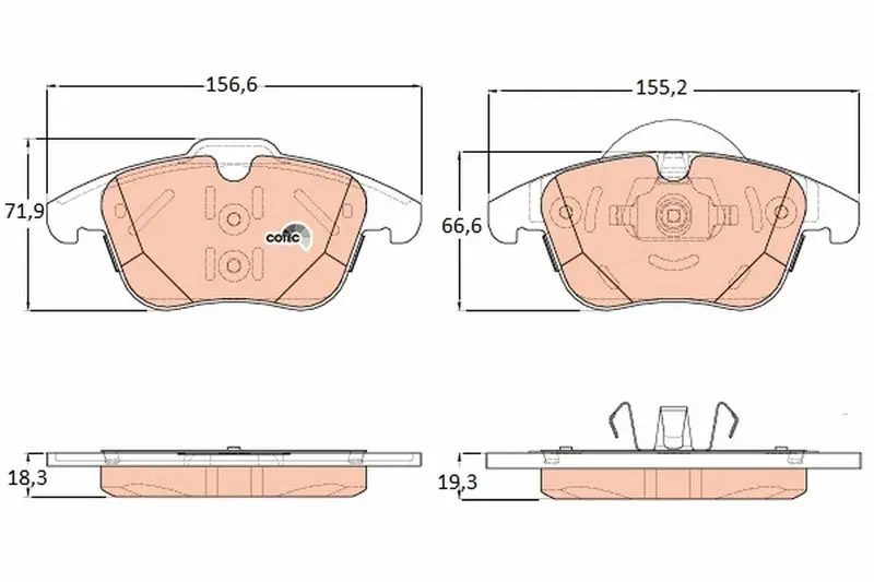 Handler.Part Brake pad set, disc brake TRW GDB1925 1