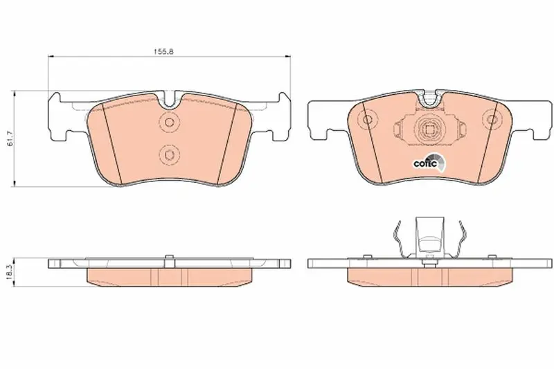 Handler.Part Brake pad set, disc brake TRW GDB1934 1