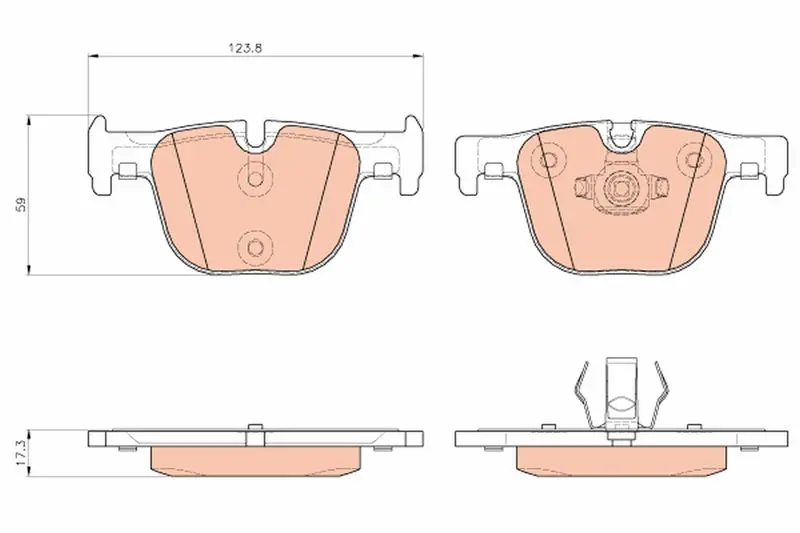 Handler.Part Brake pad set, disc brake TRW GDB1937 1