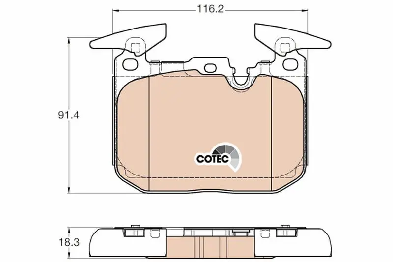 Handler.Part Brake pad set, disc brake TRW GDB1943 1