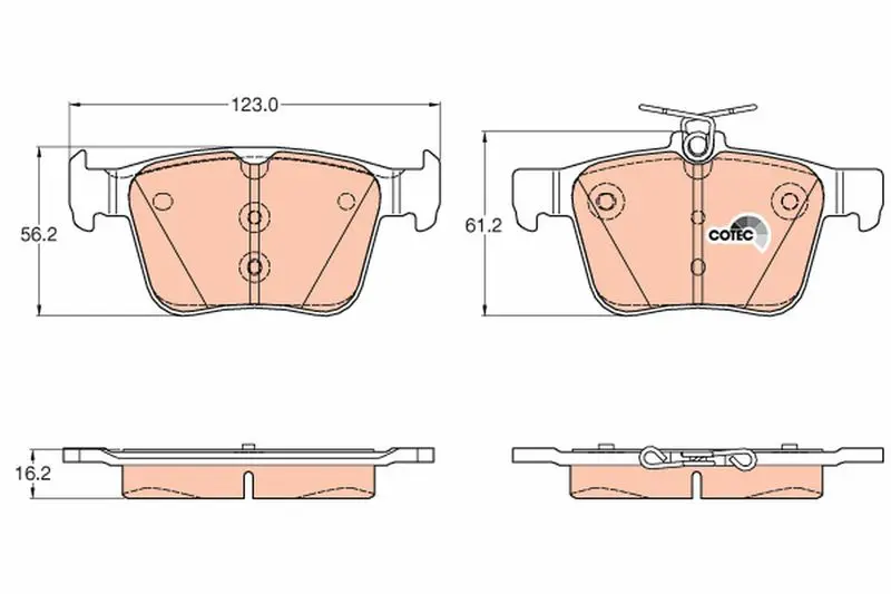 Handler.Part Brake pad set, disc brake TRW GDB1957 1