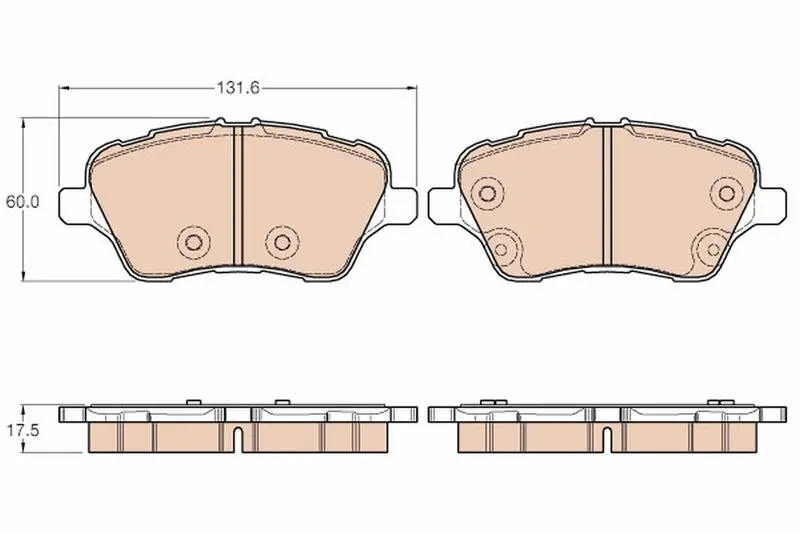 Handler.Part Brake pad set, disc brake TRW GDB1959 1