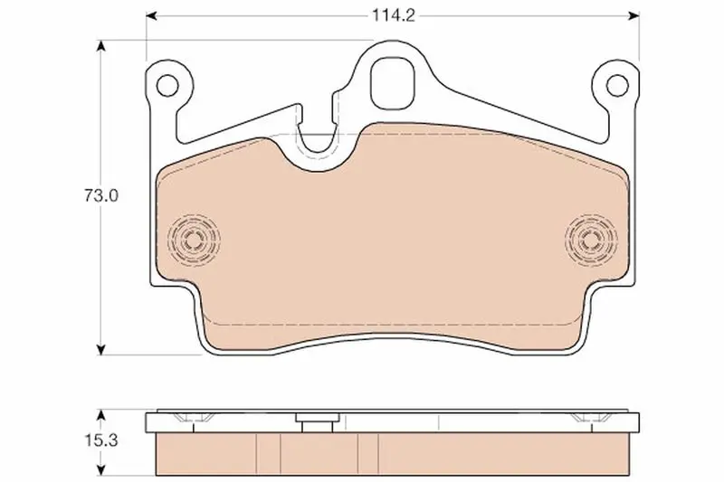 Handler.Part Brake pad set, disc brake TRW GDB1961 1