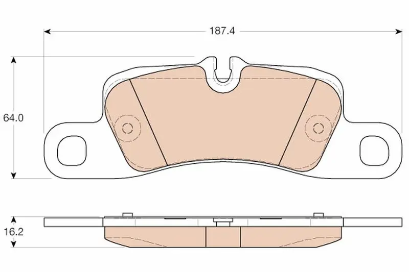 Handler.Part Brake pad set, disc brake TRW GDB1962 1