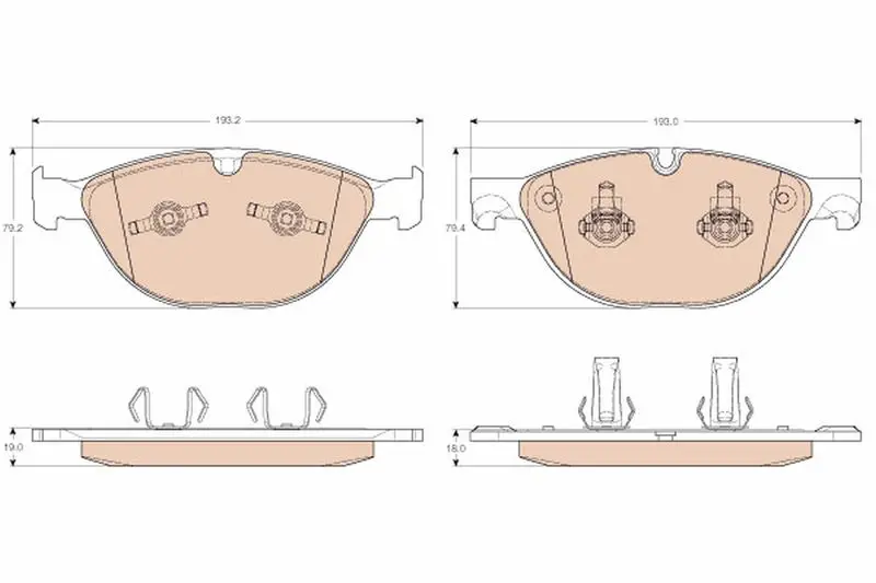 Handler.Part Brake pad set, disc brake TRW GDB1963 1