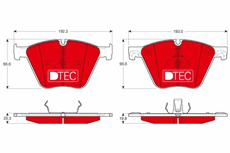 Handler.Part Brake pad set, disc brake TRW GDB1964DTE 1