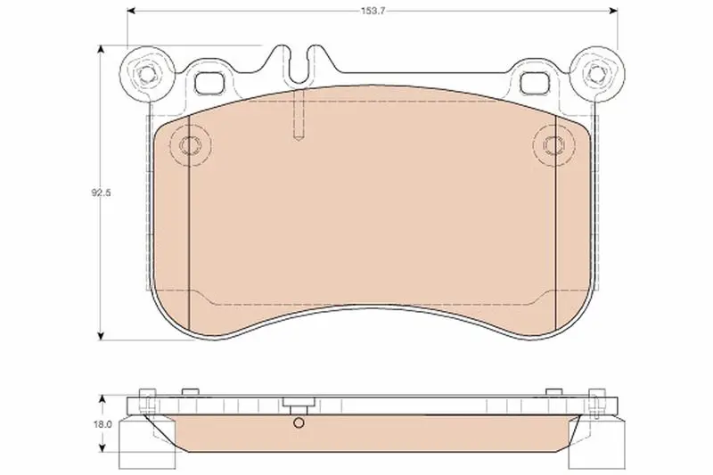 Handler.Part Brake pad set, disc brake TRW GDB1972 1