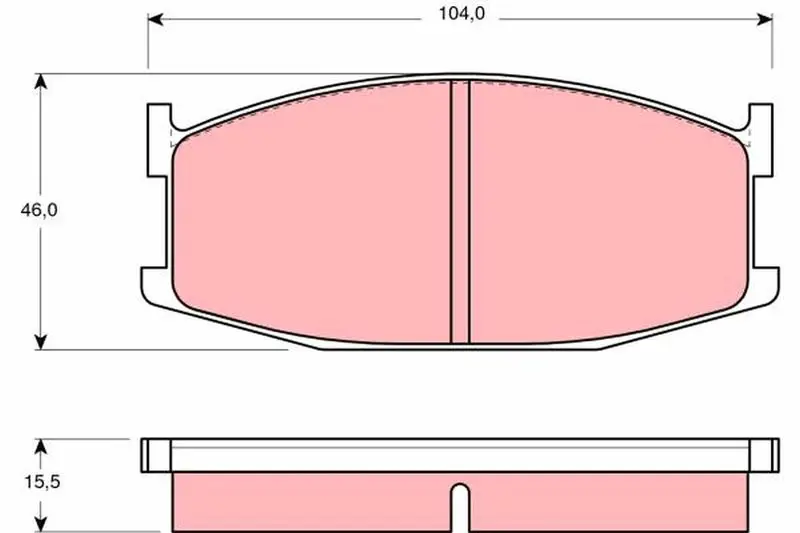 Handler.Part Brake pad set, disc brake TRW GDB198 1