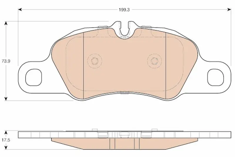 Handler.Part Brake pad set, disc brake TRW GDB1990 1