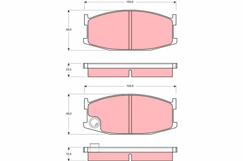 Handler.Part Brake pad set, disc brake TRW GDB200 1