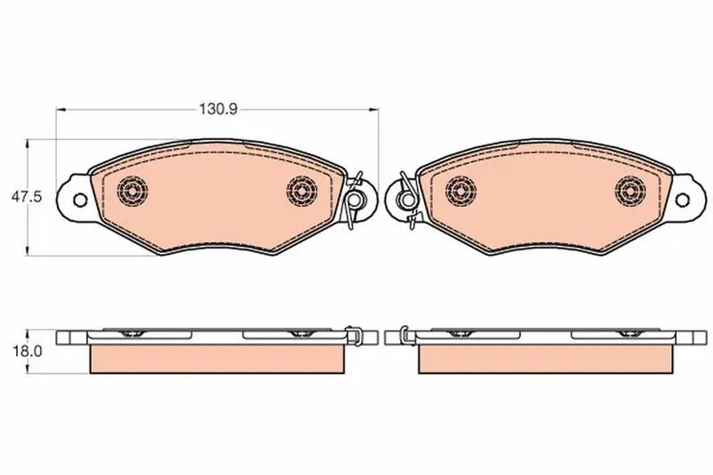 Handler.Part Brake pad set, disc brake TRW GDB2024 1