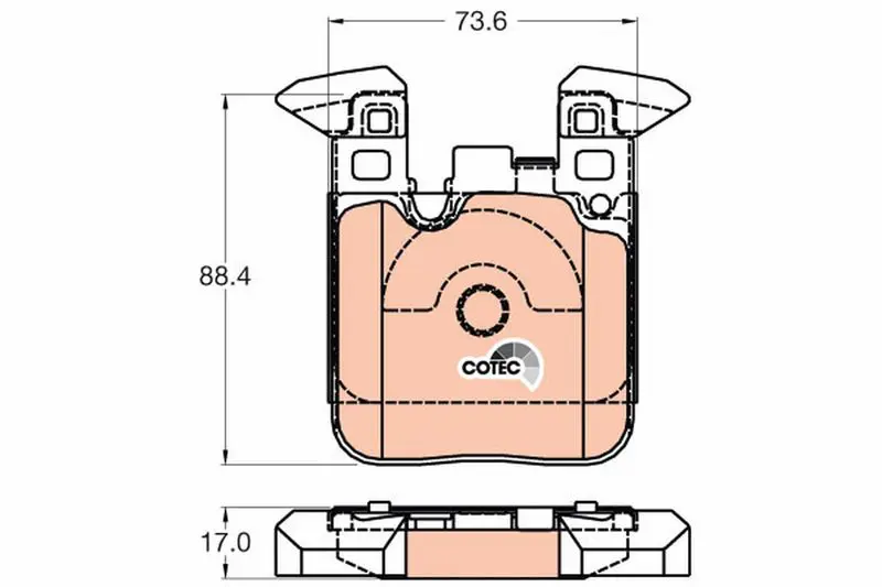 Handler.Part Brake pad set, disc brake TRW GDB2028 1