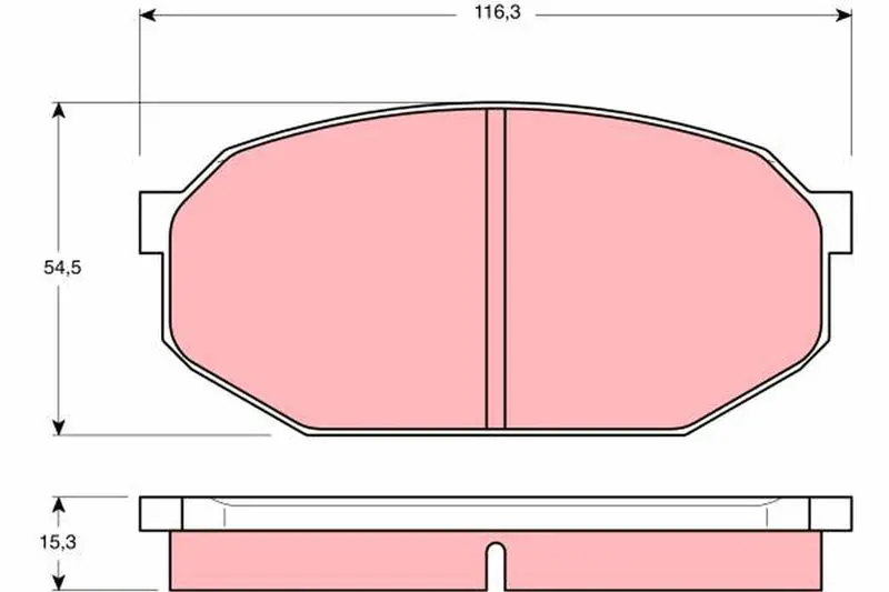 Handler.Part Brake pad set, disc brake TRW GDB203 1