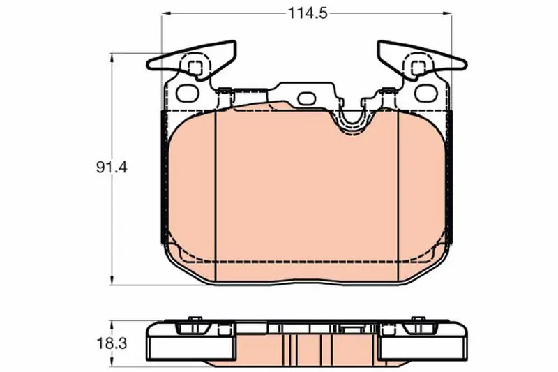 Handler.Part Brake pad set, disc brake TRW GDB2031 1