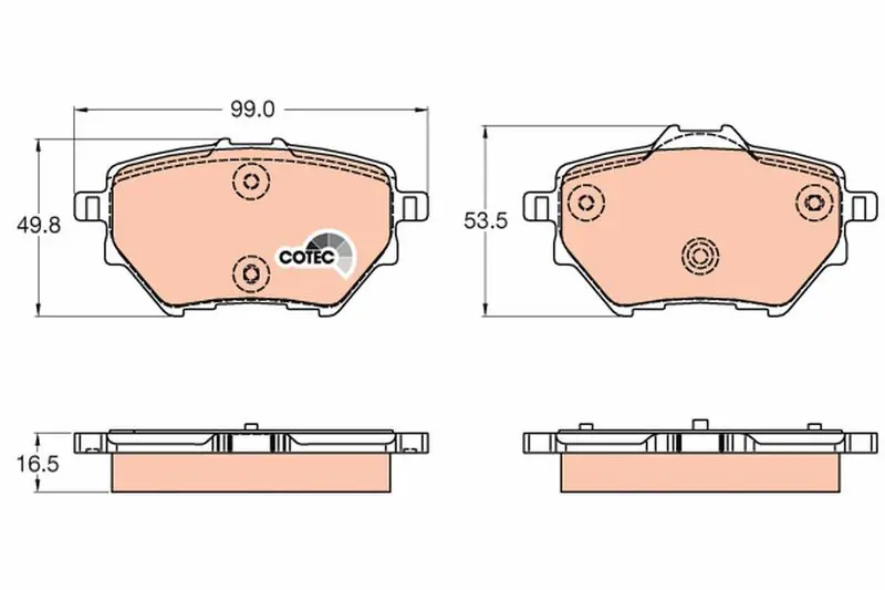 Handler.Part Brake pad set, disc brake TRW GDB2036 1