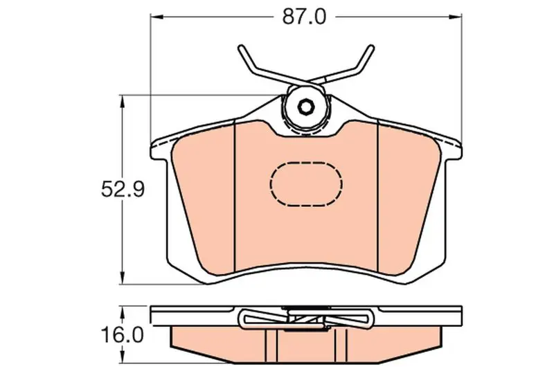 Handler.Part Brake pad set, disc brake TRW GDB2040 1