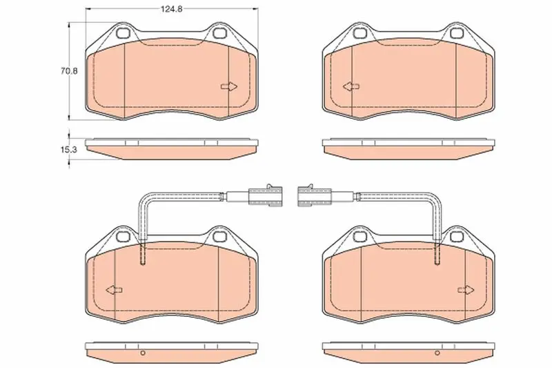 Handler.Part Brake pad set, disc brake TRW GDB2045 1