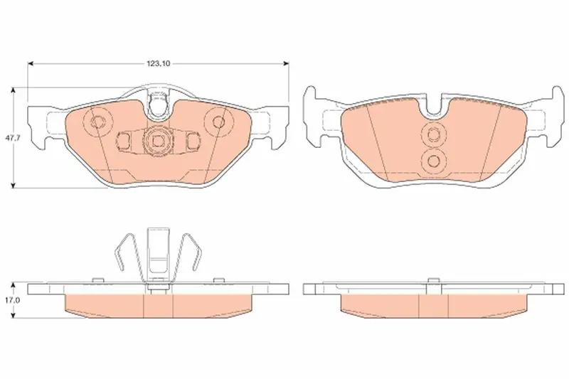 Handler.Part Brake pad set, disc brake TRW GDB2050 1