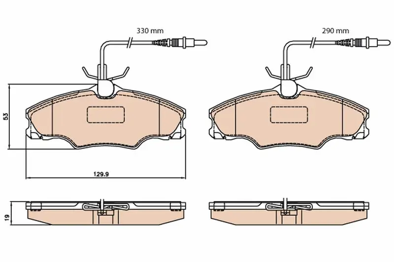 Handler.Part Brake pad set, disc brake TRW GDB2064 1