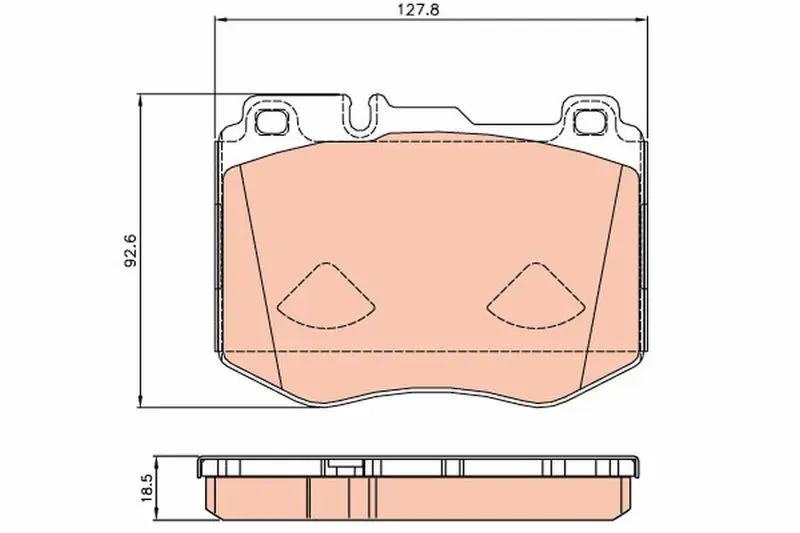 Handler.Part Brake pad set, disc brake TRW GDB2081 1