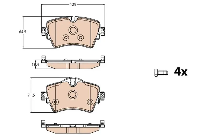 Handler.Part Brake pad set, disc brake TRW GDB2087 1