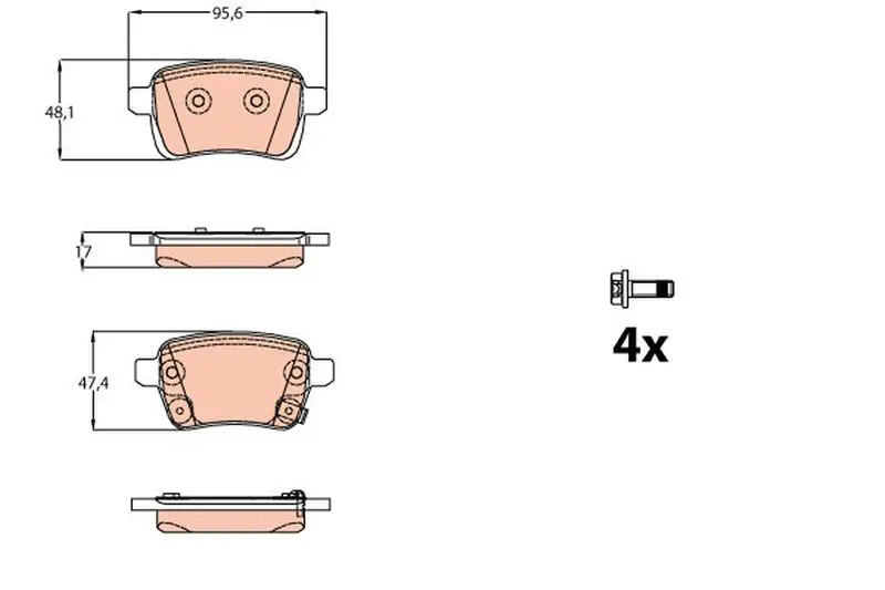 Handler.Part Brake pad set, disc brake TRW GDB2093 1