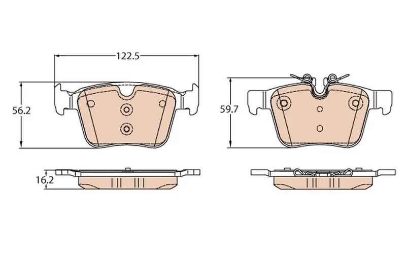 Handler.Part Brake pad set, disc brake TRW GDB2110 1