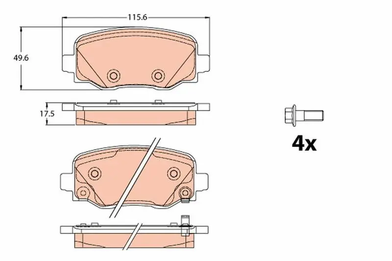 Handler.Part Brake pad set, disc brake TRW GDB2116 1