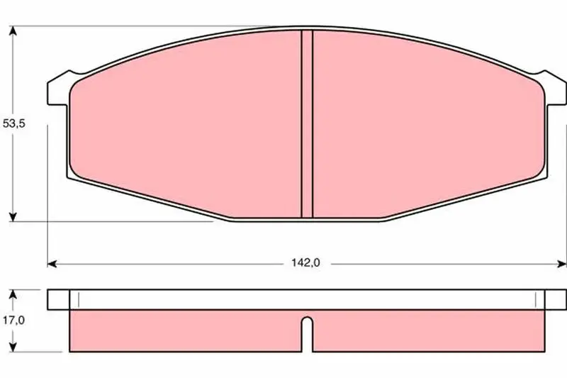 Handler.Part Brake pad set, disc brake TRW GDB251 1