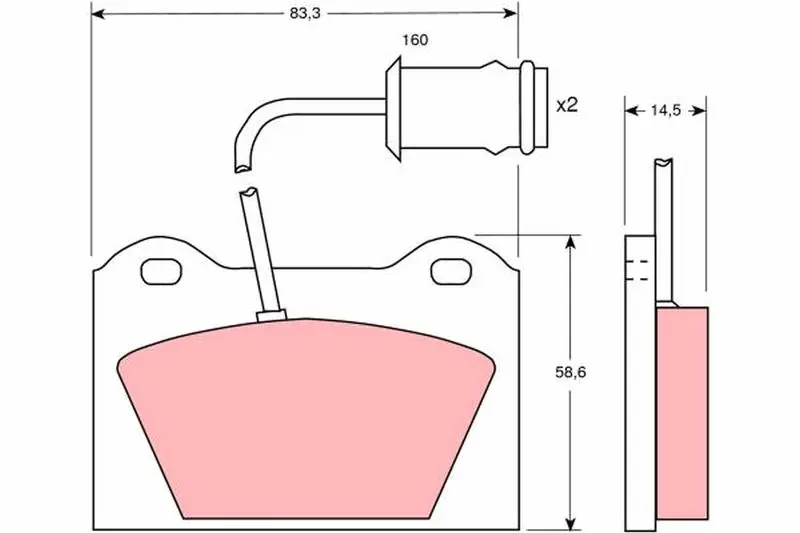 Handler.Part Brake pad set, disc brake TRW GDB253 1