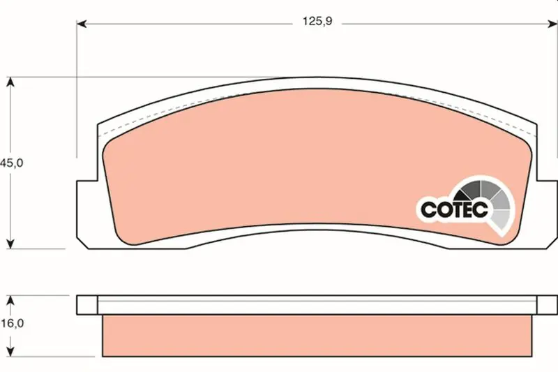 Handler.Part Brake pad set, disc brake TRW GDB265 1