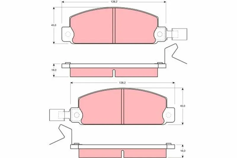 Handler.Part Brake pad set, disc brake TRW GDB304 1