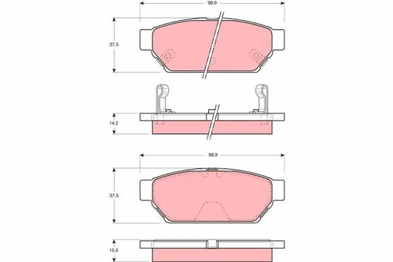 Handler.Part Brake pad set, disc brake TRW GDB3045 1