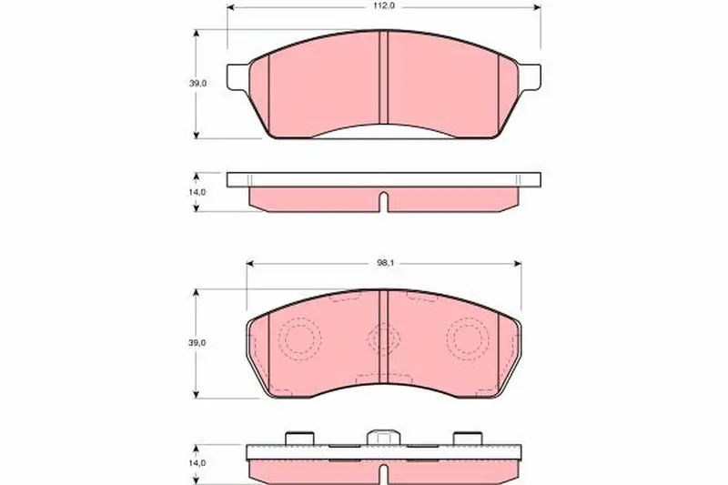 Handler.Part Brake pad set, disc brake TRW GDB3068 1