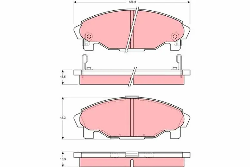 Handler.Part Brake pad set, disc brake TRW GDB3071 1