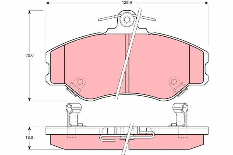 Handler.Part Brake pad set, disc brake TRW GDB3089 1