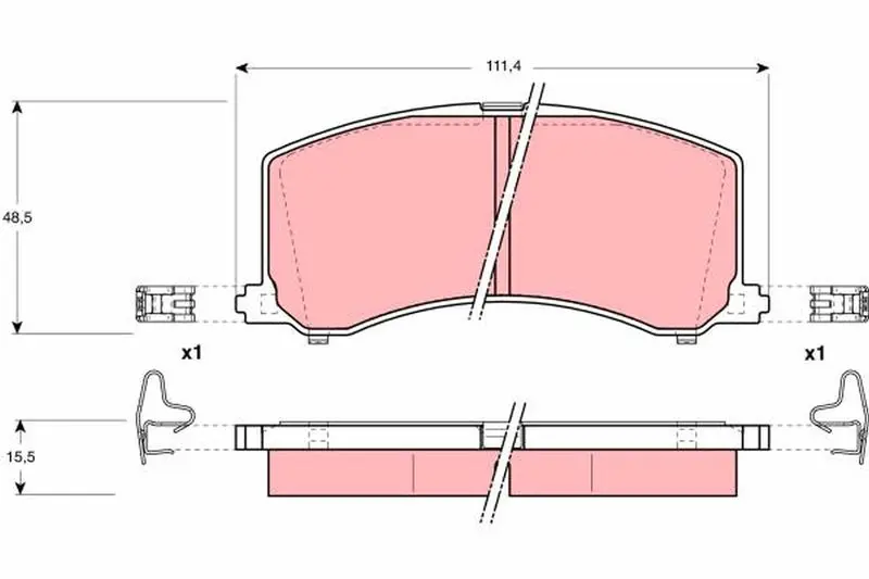 Handler.Part Brake pad set, disc brake TRW GDB3091 1