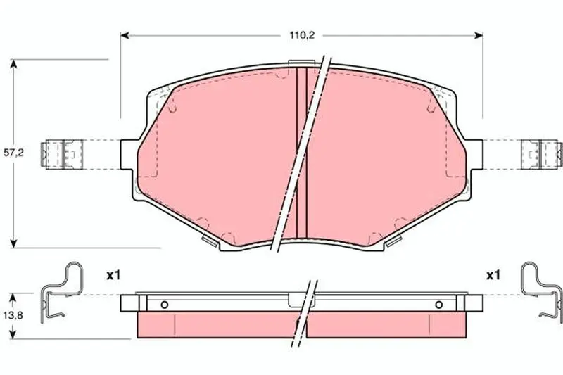 Handler.Part Brake pad set, disc brake TRW GDB3103 1