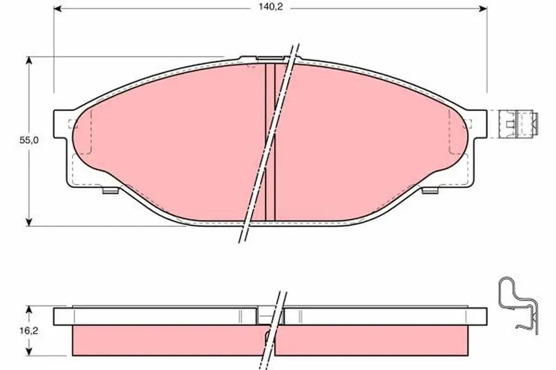 Handler.Part Brake pad set, disc brake TRW GDB3109 1