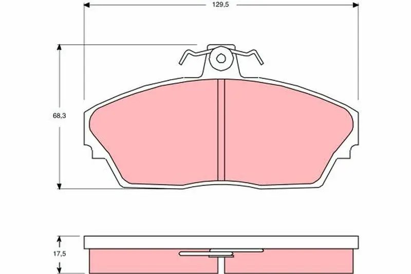 Handler.Part Brake pad set, disc brake TRW GDB3148 1