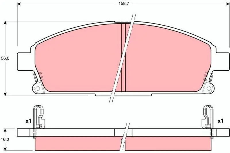 Handler.Part Brake pad set, disc brake TRW GDB3167 1