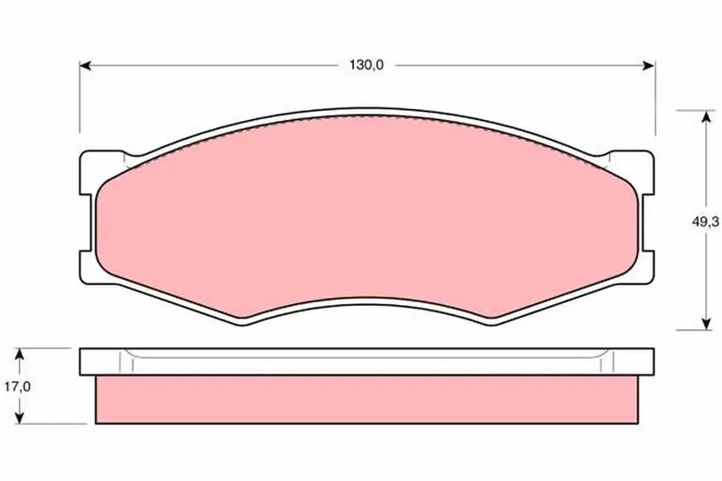 Handler.Part Brake pad set, disc brake TRW GDB318 1